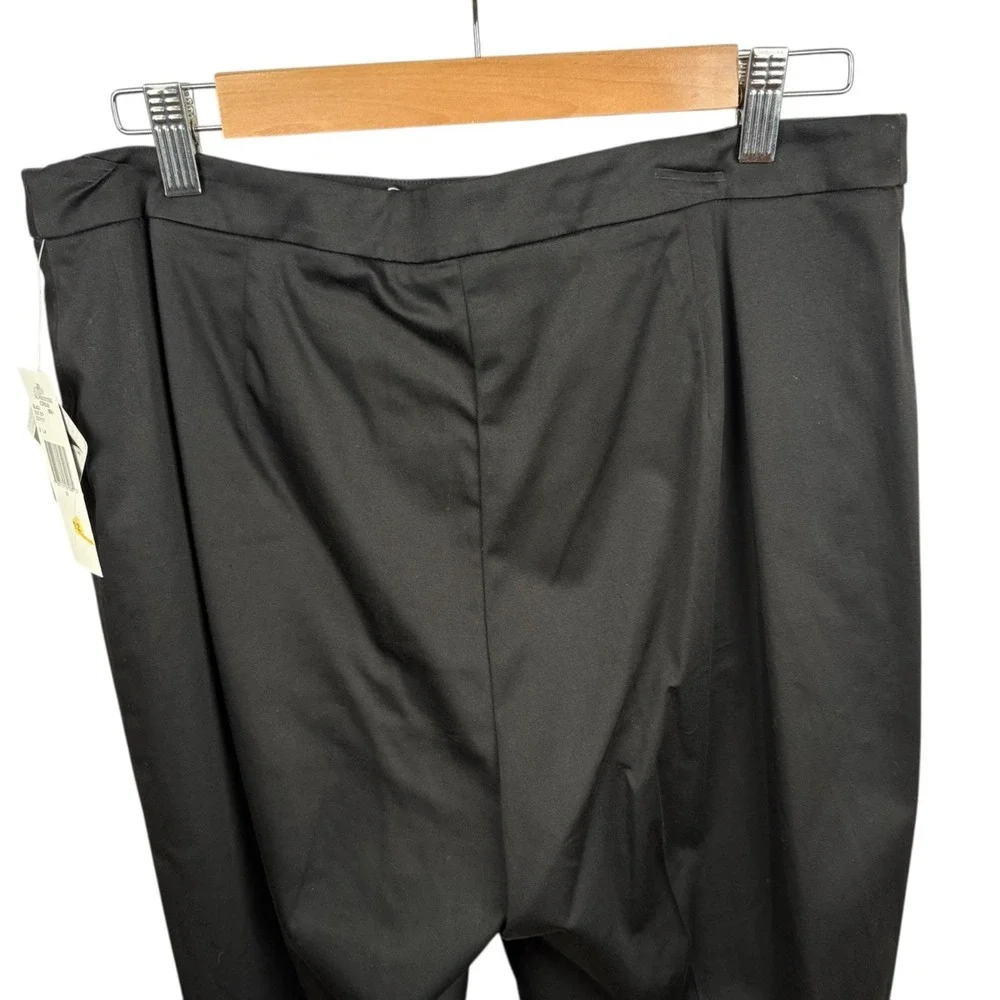 Jones New York Signature Pants Size 12 Black‎ Cotton Stretch Straight Leg Career - Picture 6 of 12